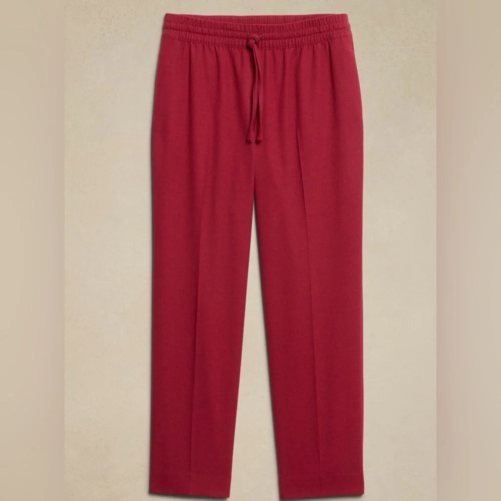 Banana Republic Red Chakra Easy Taper Flannel Pant Size XL It#L23